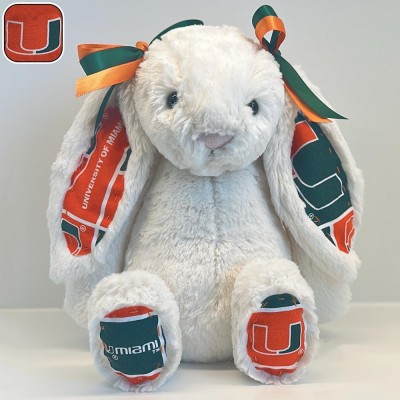 Personalized University Plush Bunny Collegiate Fans Students Gift