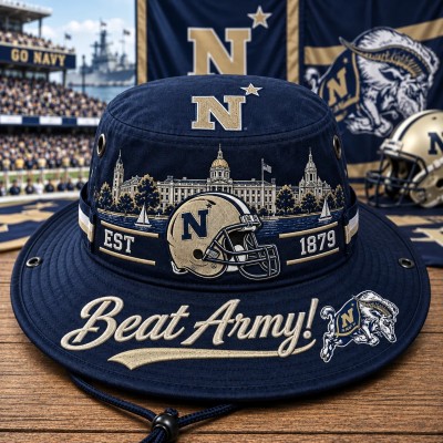Beat Army Boonie Hat, College Football Fan Wide Brim Game Day Hat