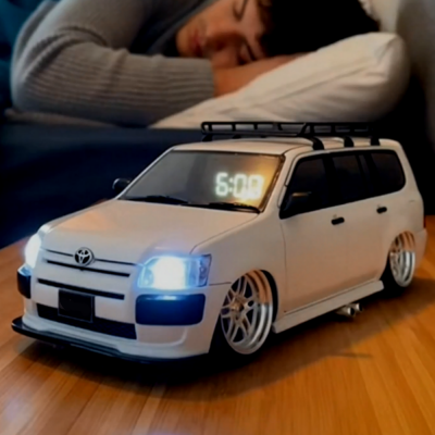 Car Alarm Clock with Realistic Engine and Light Effects Gift for Boyfriend