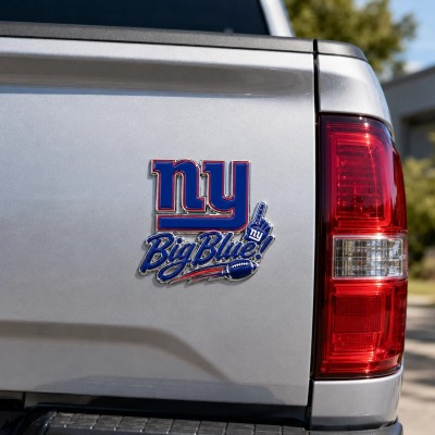 New York Giants 3D Metal Car Emblem Badge, Premium Football Fan Auto Decor