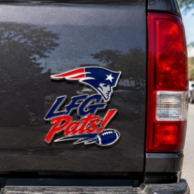 New England Patriots 3D Metal Car Emblem Badge, Premium Football Fan Auto Decor