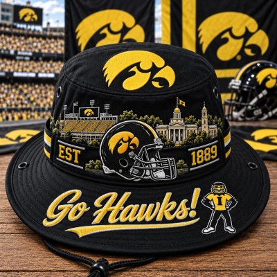 Go Hawks Boonie Hat, College Football Fan Wide Brim Game Day Hat
