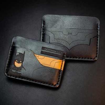 Handcrafted Hero Inspired Leather Card Holder Gift for Him Father's Day Gifts