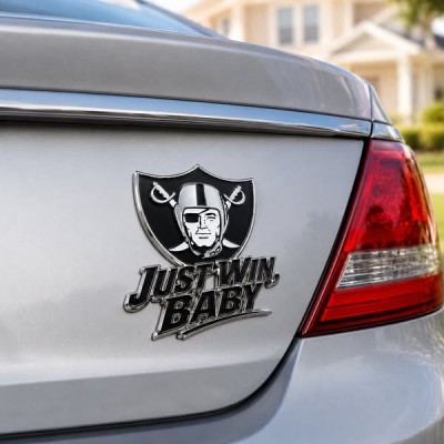 Las Vegas Raiders 3D Metal Car Emblem Badge, Premium Football Fan Auto Decor