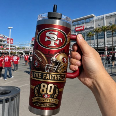 The Faithful 80th Anniversary Commemorative Stainless Steel Tumbler, Game Day Cup