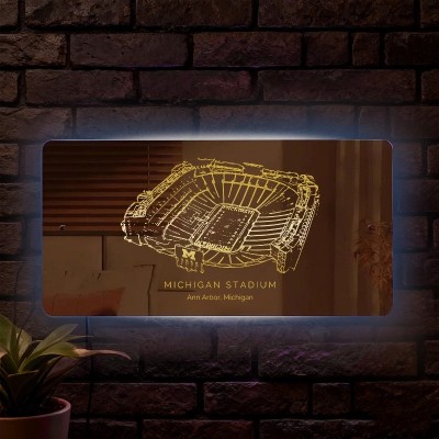 Michigan Stadium Mirror Light - Gifts For Sports Lovers