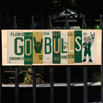 South Florida Bulls License Plate Sign College Football Decor Gift for Him