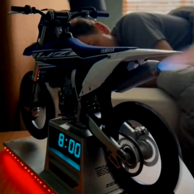 Motorcycle Alarm Clock with Realistic Engine and Light Effects Gift for Boyfriend