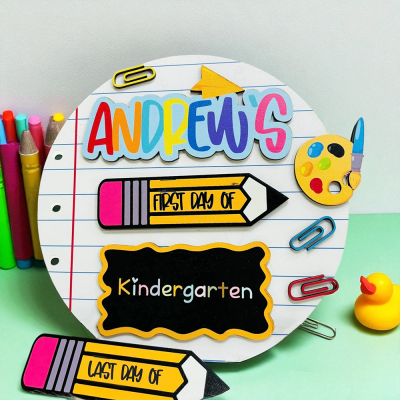 Custom Back to School Sign for Kids Reusable Photo Prop for First 100th or Last Day of School
