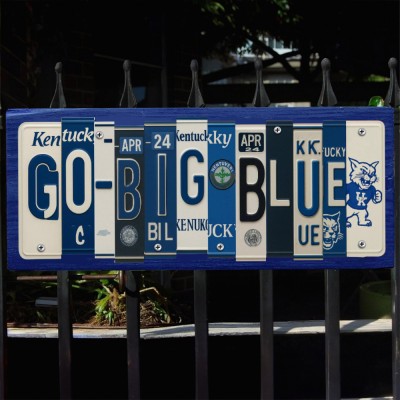 Kentucky Wildcats License Plate Sign College Football Decor Gift for Him