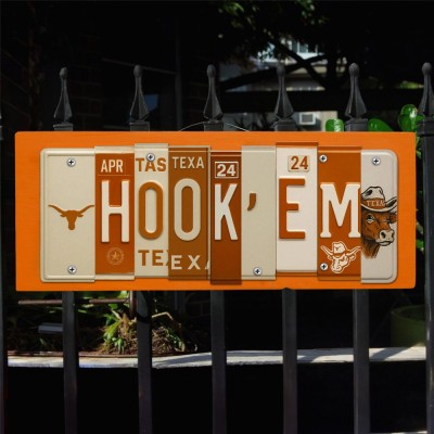 Texas Longhorns License Plate Sign College Football Decor Gift for Him