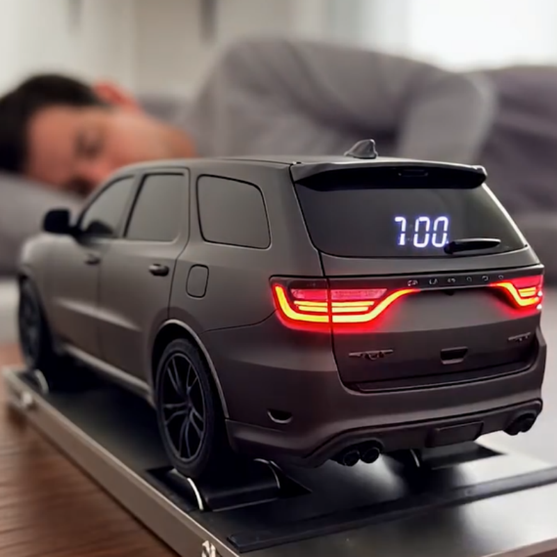 Car Alarm Clock with Realistic Engine and Light Effects Gift for Boyfriend