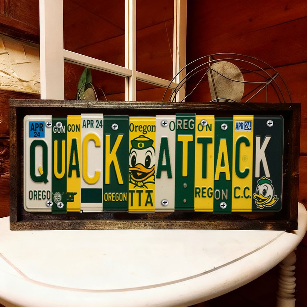 Oregon Ducks License Plate Sign College Football Decor Gift for Him