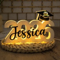 Personalized Graduation Light Box Custom Name LED Night Light Gift with School Mascot