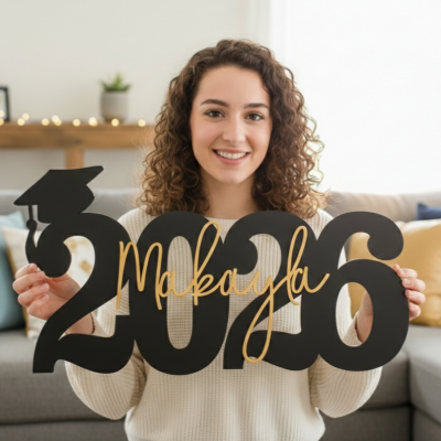 Custom Graduation Name Sign Her/Him Grad Party Decorations