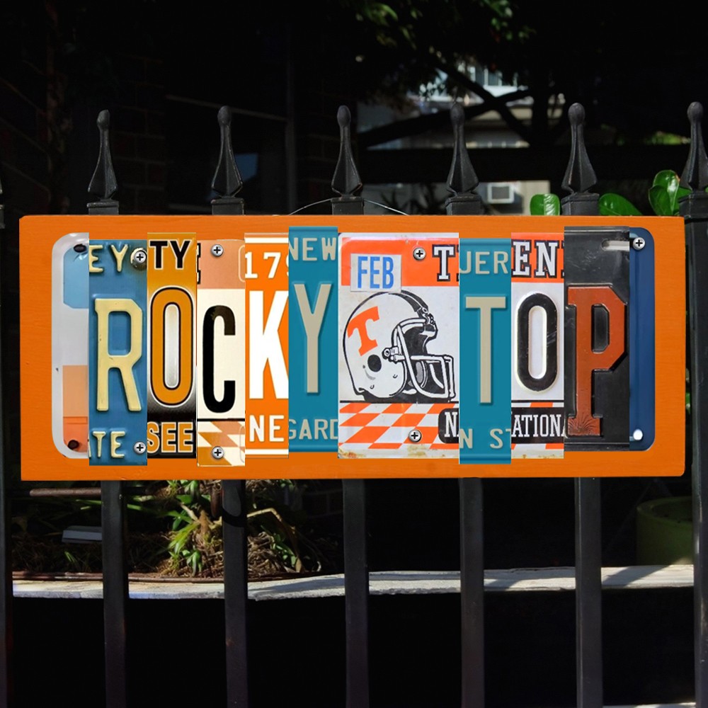 Tennessee Volunteers License Plate Sign College Football Decor Gift for Him