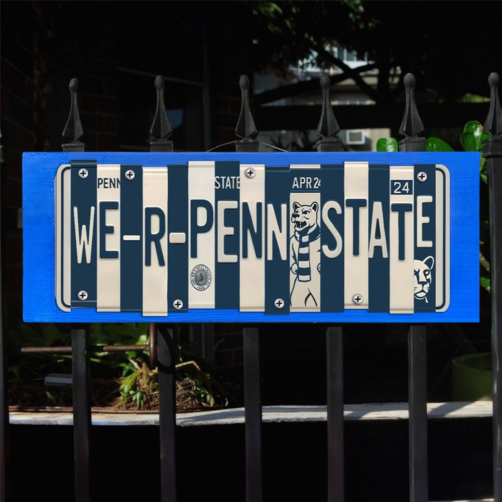 Penn State Nittany Lions License Plate Sign College Football Decor Gift for Him