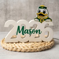 Personalized Graduation Light Box Custom Name LED Night Light Gift with School Mascot