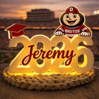 Personalized Graduation Light Box Custom Name LED Night Light Gift with School Mascot