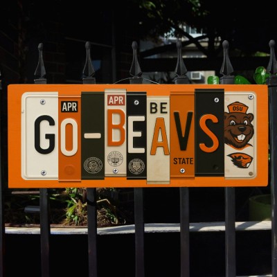 Oregon State Beavers License Plate Sign College Football Decor Gift for Him