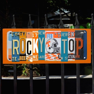 Tennessee Volunteers License Plate Sign College Football Decor Gift for Him
