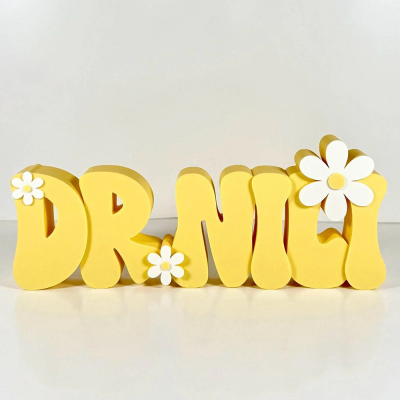 Personalized 3D Teacher Name Sign Printed Desk Plate Office Decor Gift for Teachers