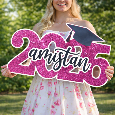 Custom Graduation Name Sign Her/Him Grad Party Decorations
