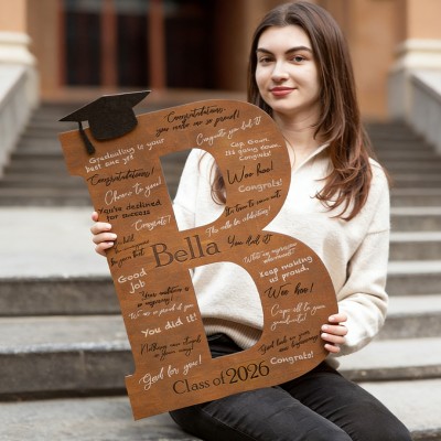 Custom Graduation Name Sign Her/Him Grad Party Decorations