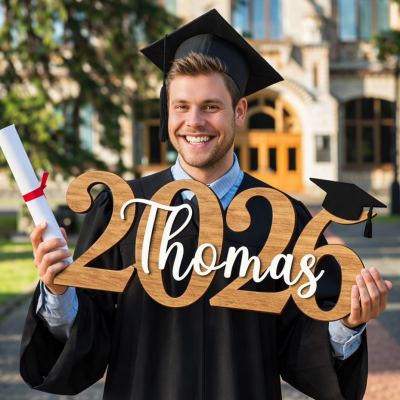 Custom Graduation Name Sign Her/Him Grad Party Decorations