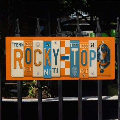 Tennessee Volunteers License Plate Sign College Football Decor Gift for Him
